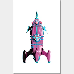 Steampunk Rocket Posters and Art